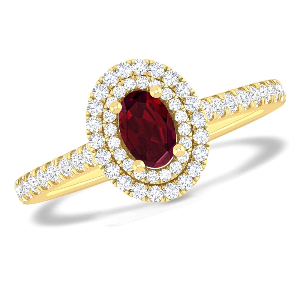 Yellow Gold - Garnet