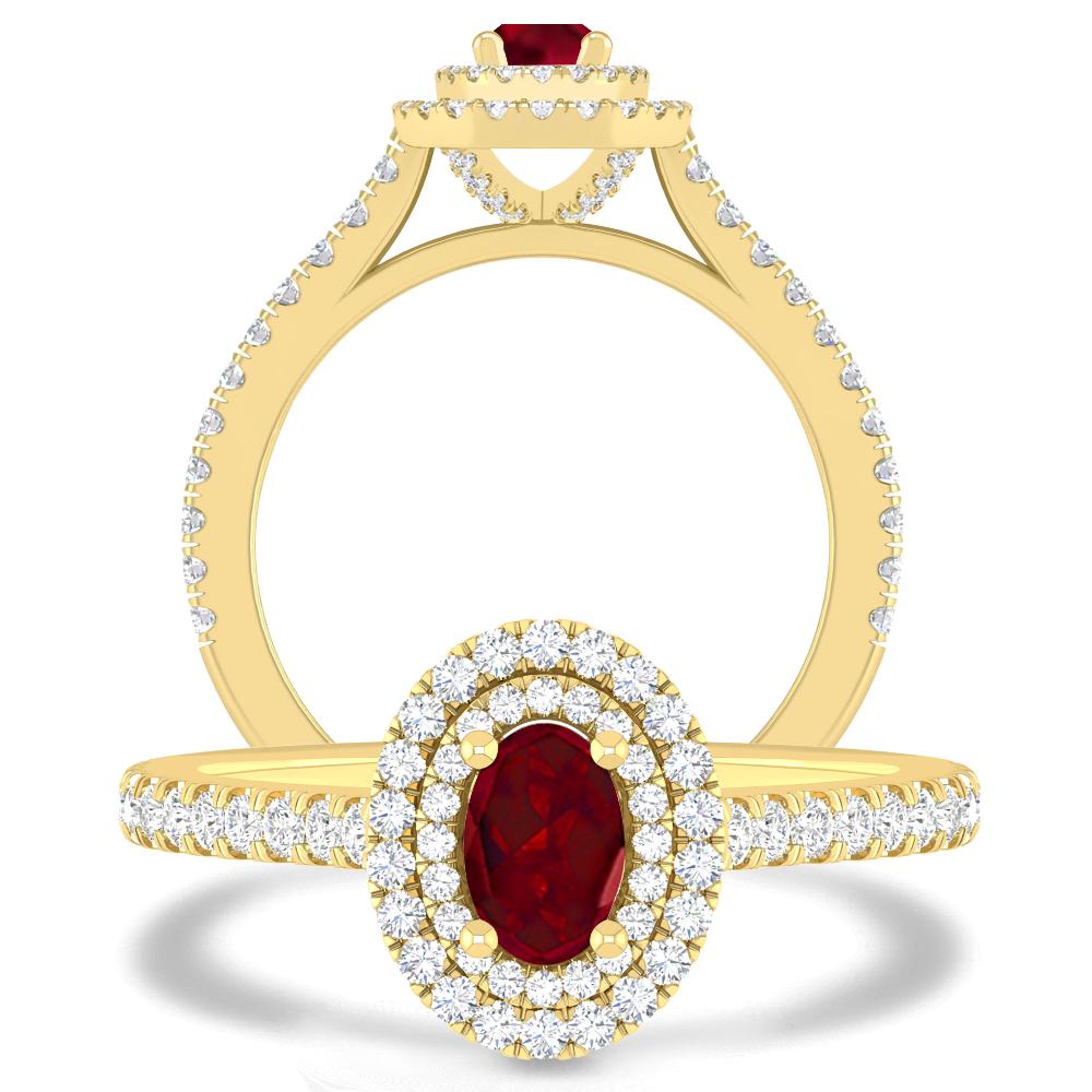 Yellow Gold - Garnet