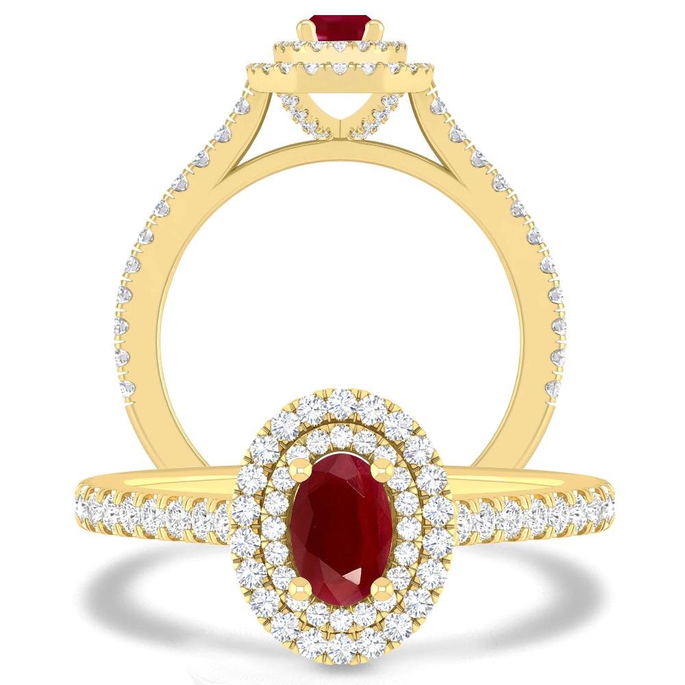 Yellow Gold - Ruby