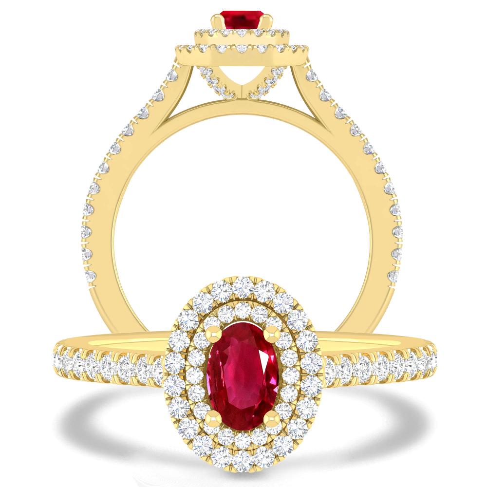 Yellow Gold - Ruby