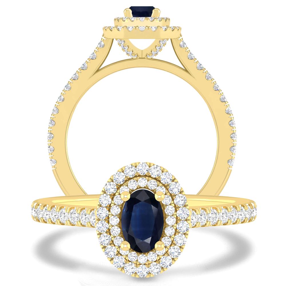 Yellow Gold - Sapphire