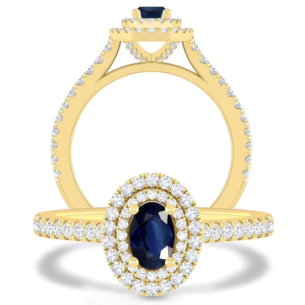 Yellow Gold - Sapphire