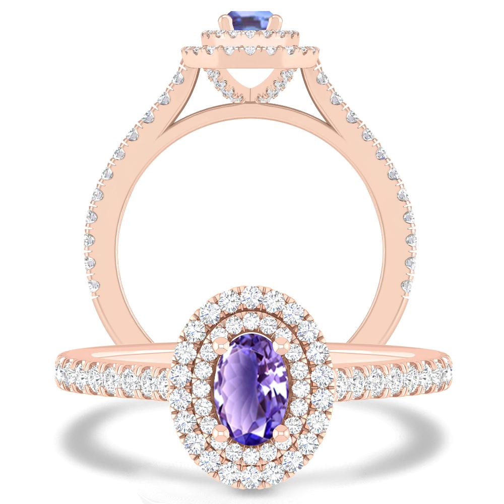 Rose Gold - Tanzanite