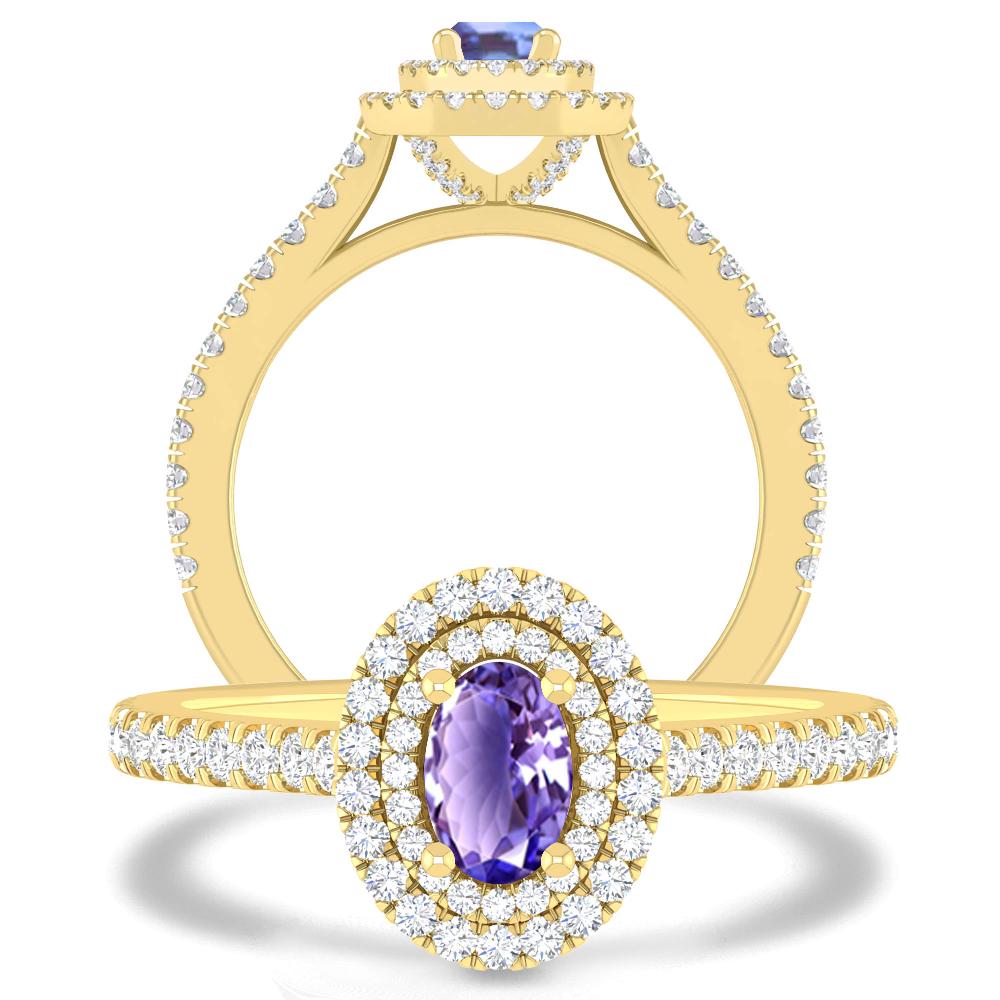 Yellow Gold - Tanzanite