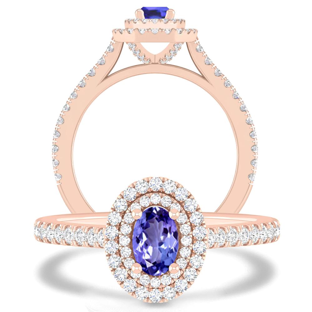 Rose Gold - Tanzanite