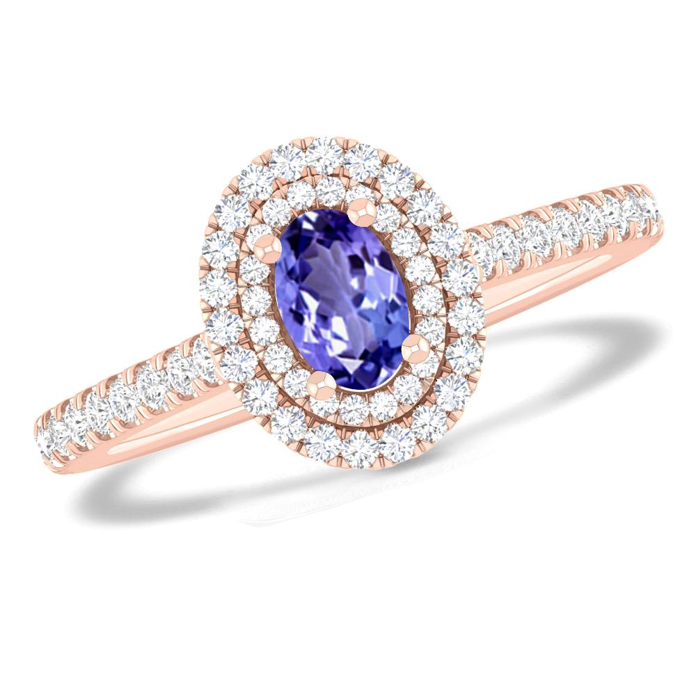 Rose Gold - Tanzanite