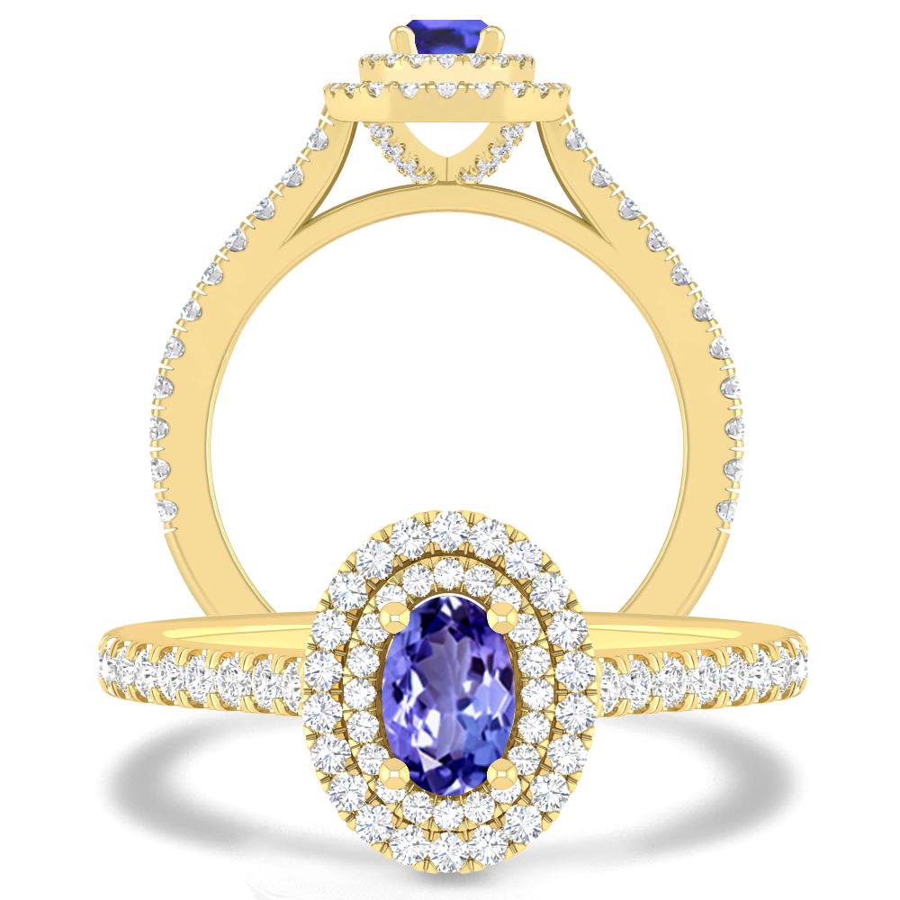 Yellow Gold - Tanzanite