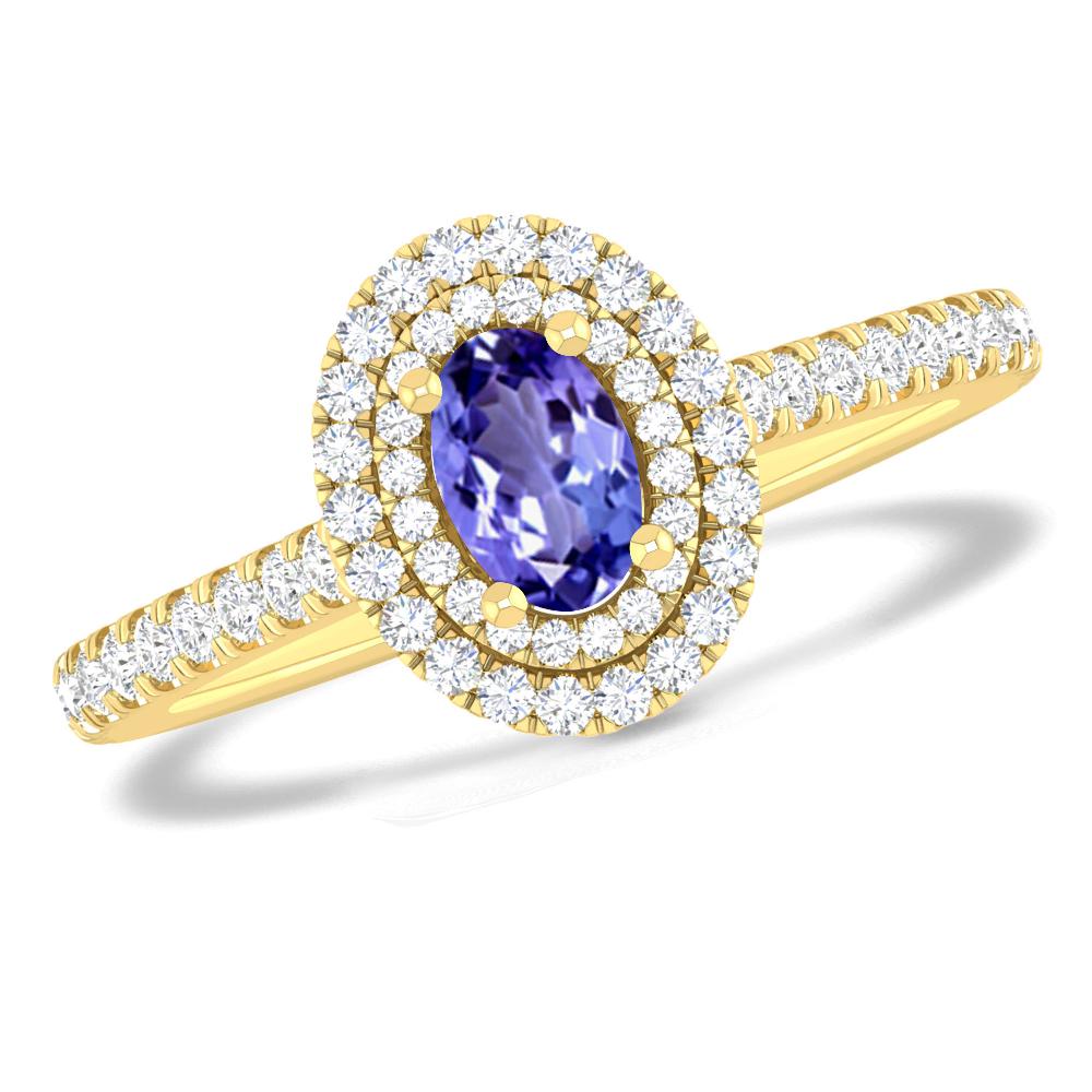 Yellow Gold - Tanzanite