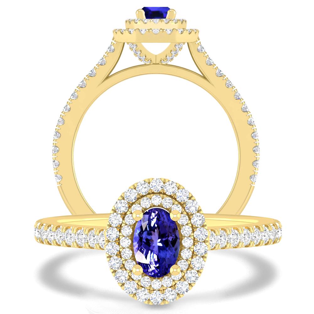 Yellow Gold - Tanzanite