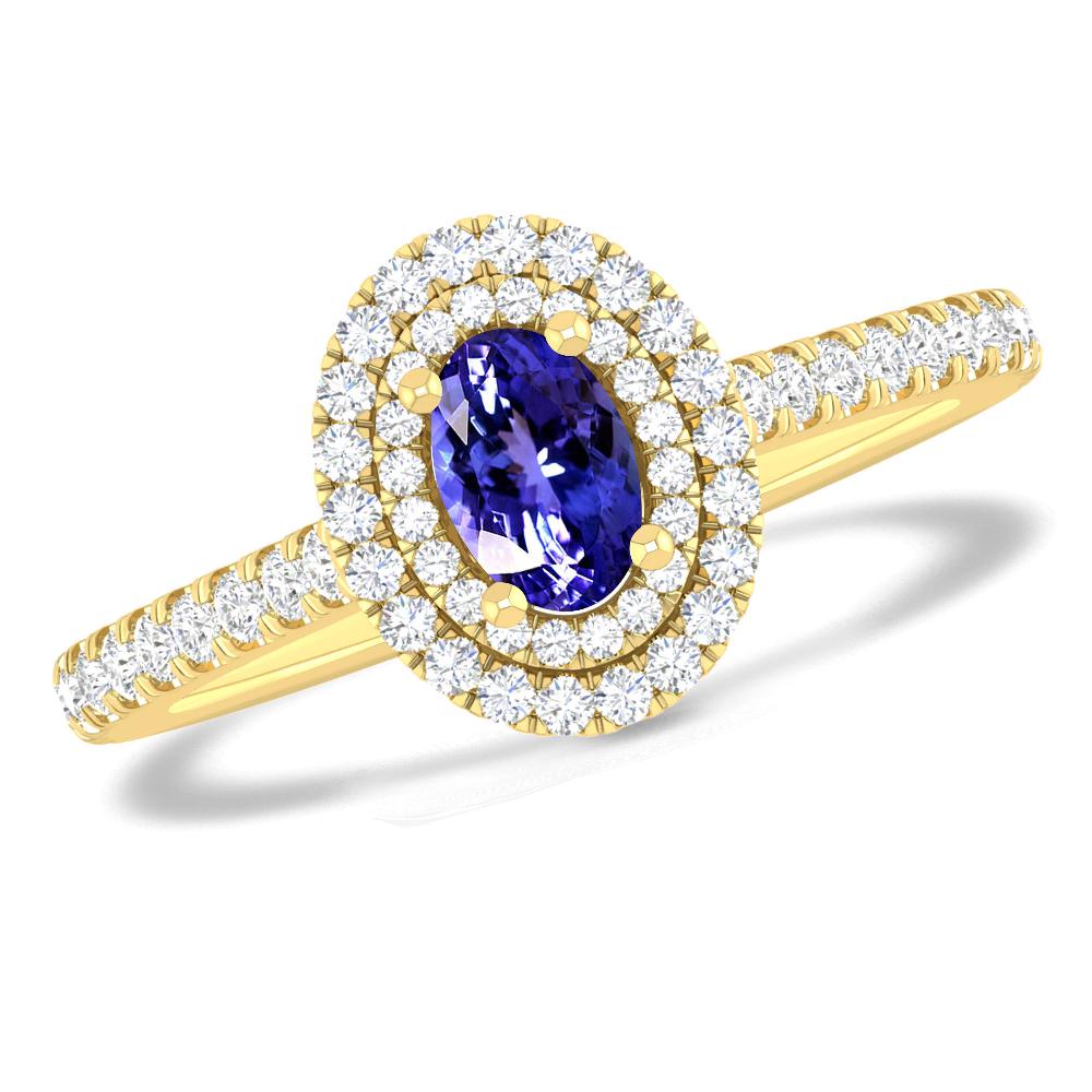 Yellow Gold - Tanzanite