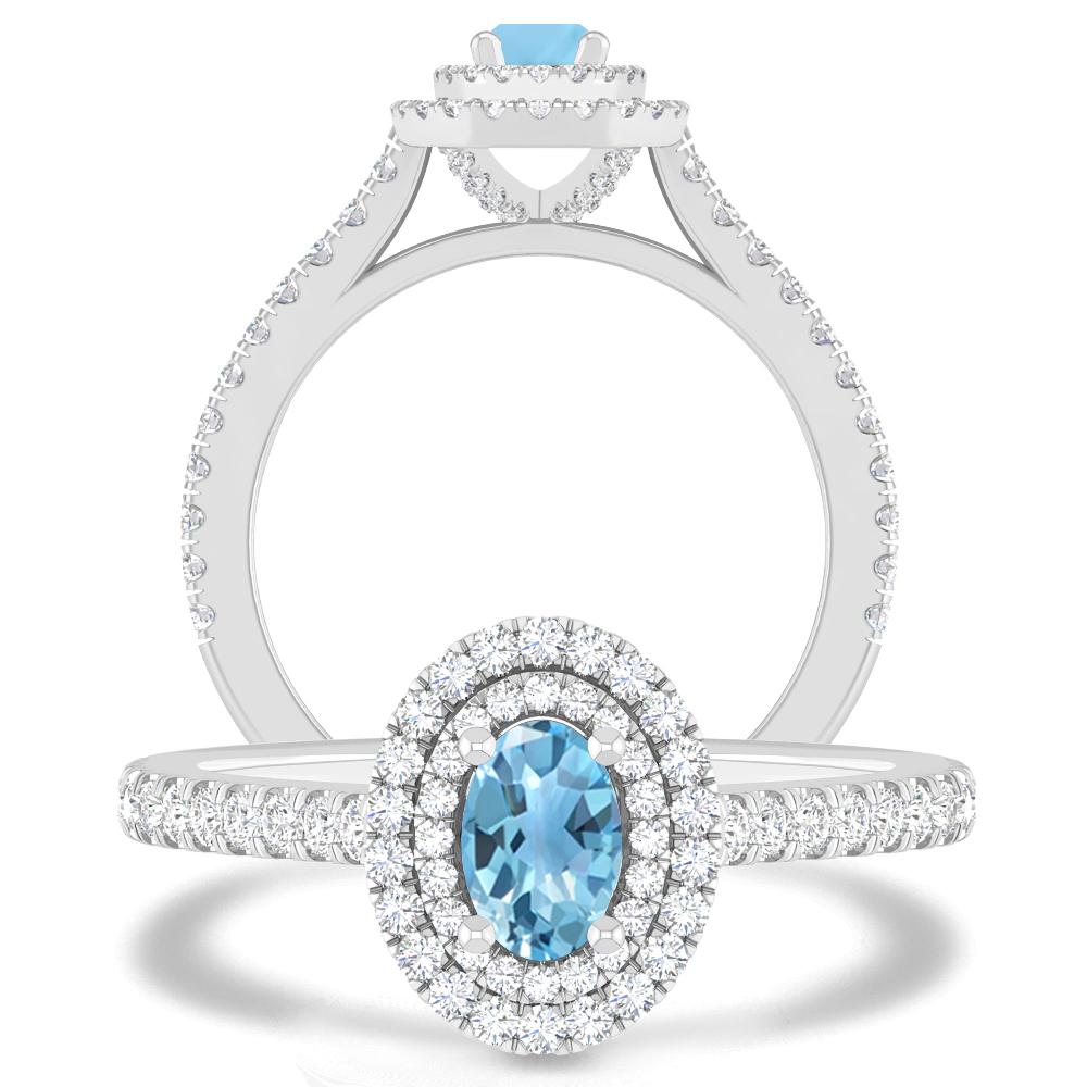 White Gold - Blue Topaz