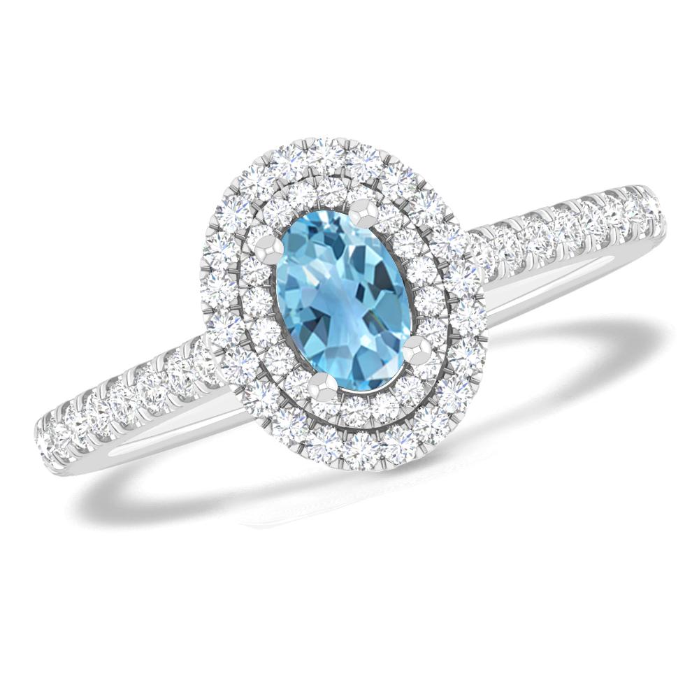 White Gold - Blue Topaz