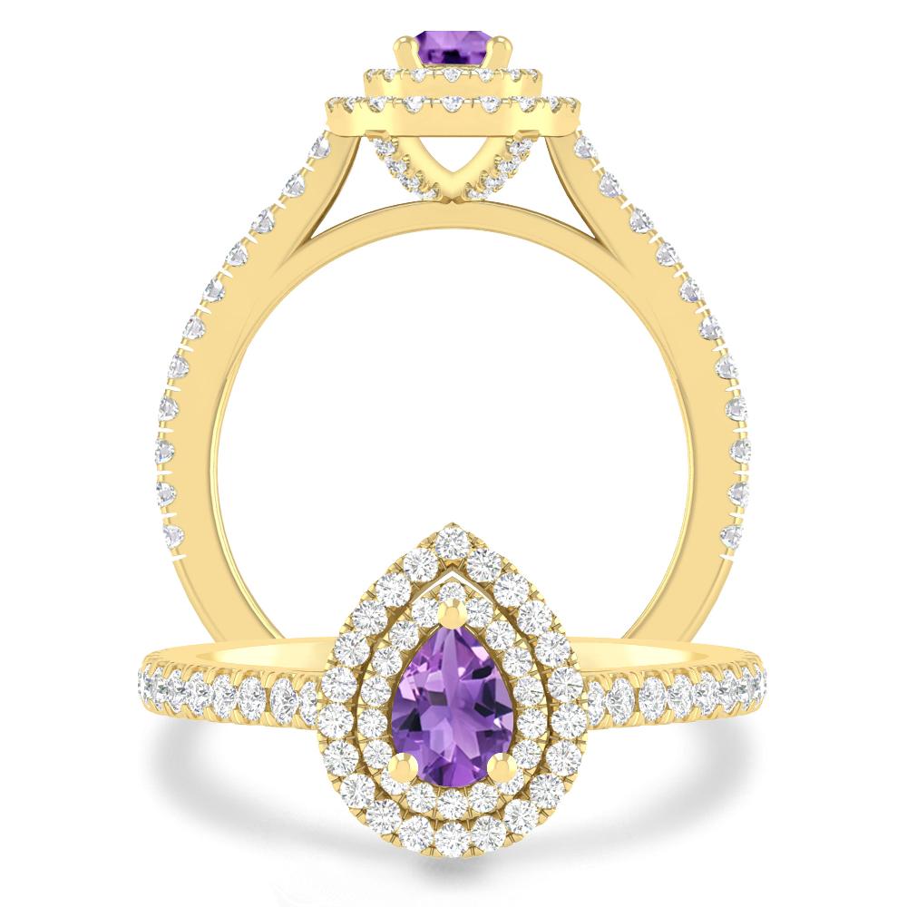 Yellow Gold - Amethyst