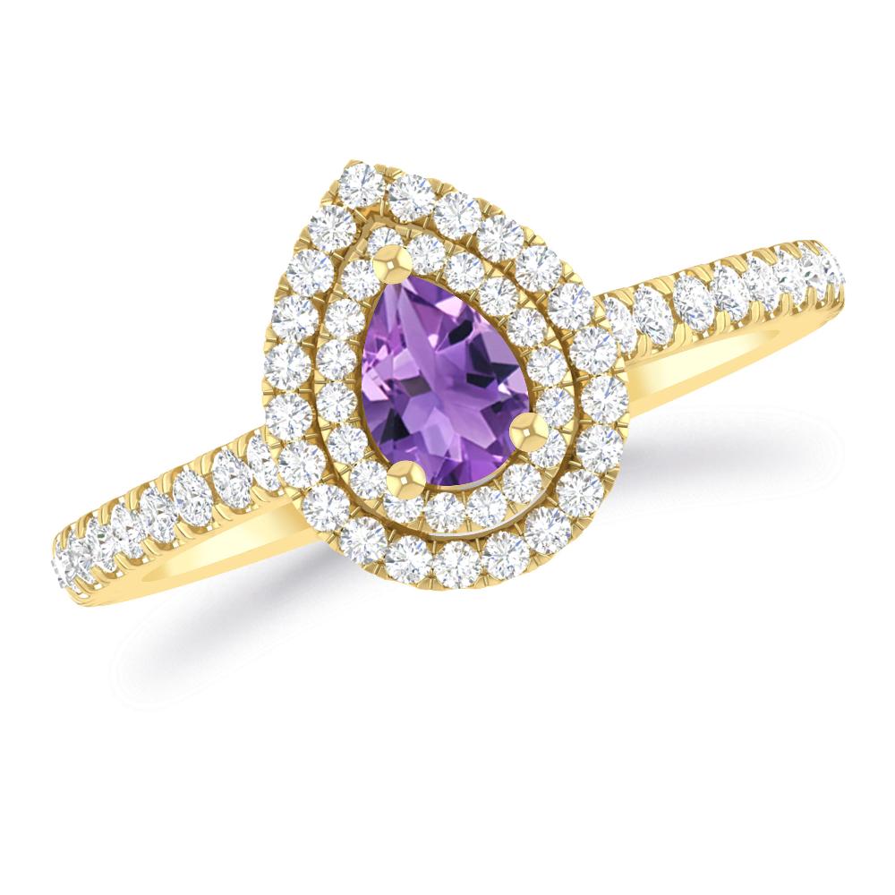 Yellow Gold - Amethyst