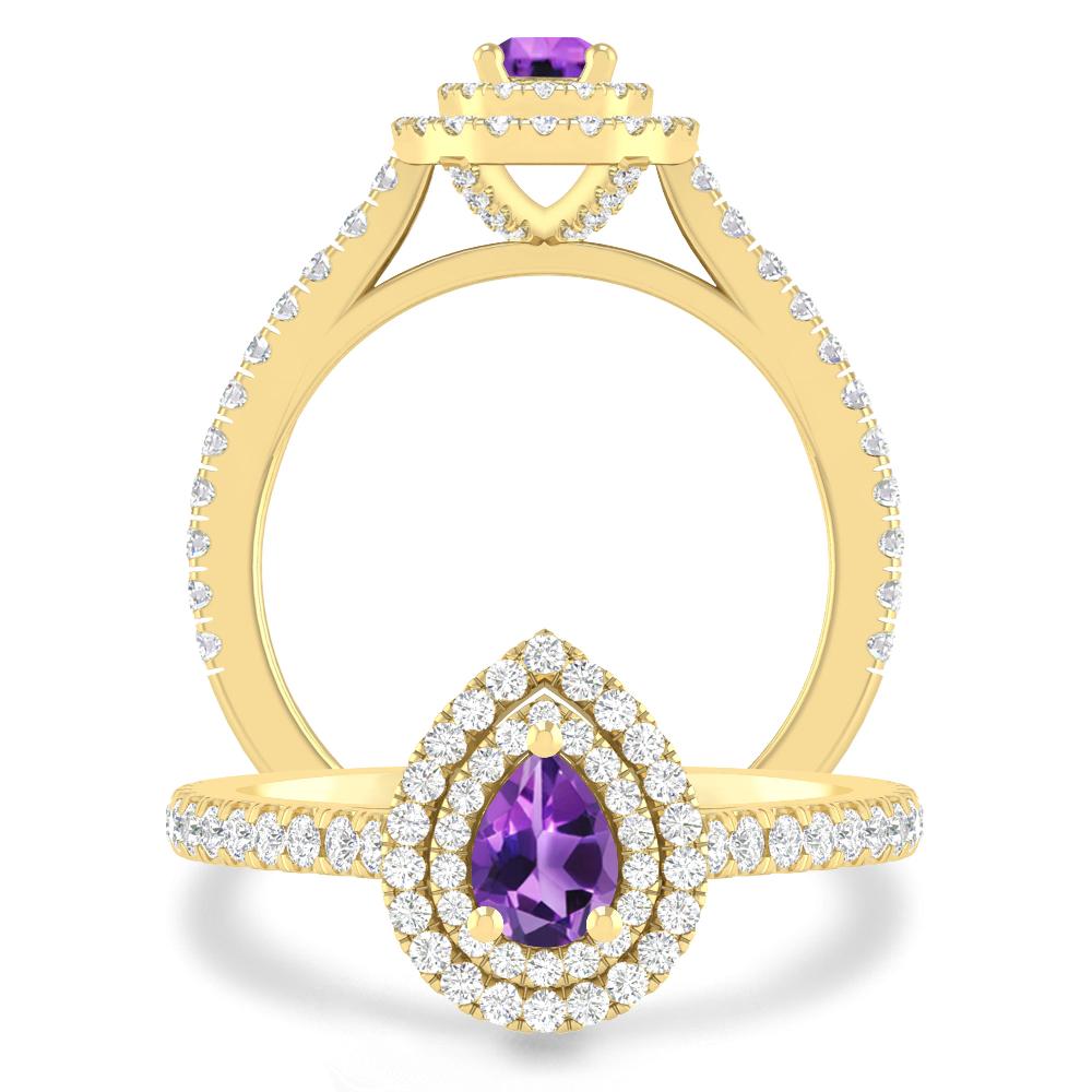 Yellow Gold - Amethyst