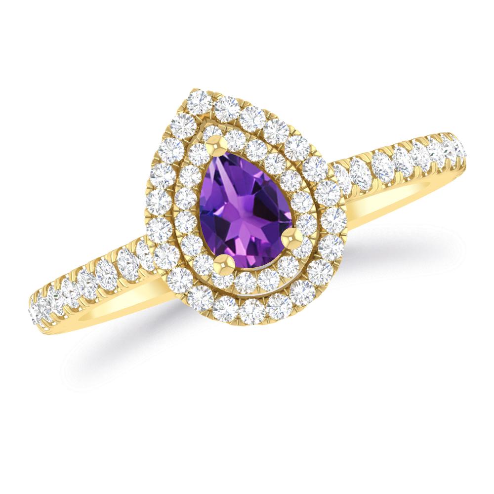 Yellow Gold - Amethyst