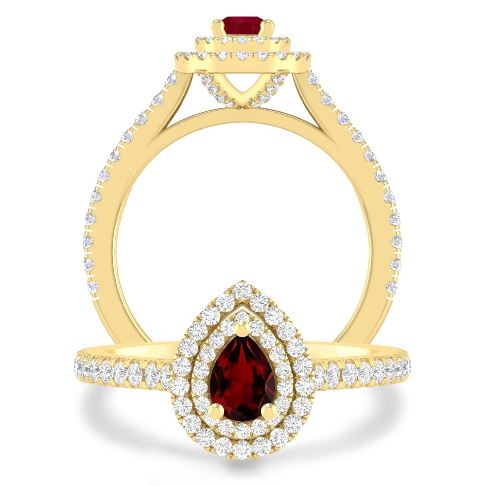 Yellow Gold - Garnet