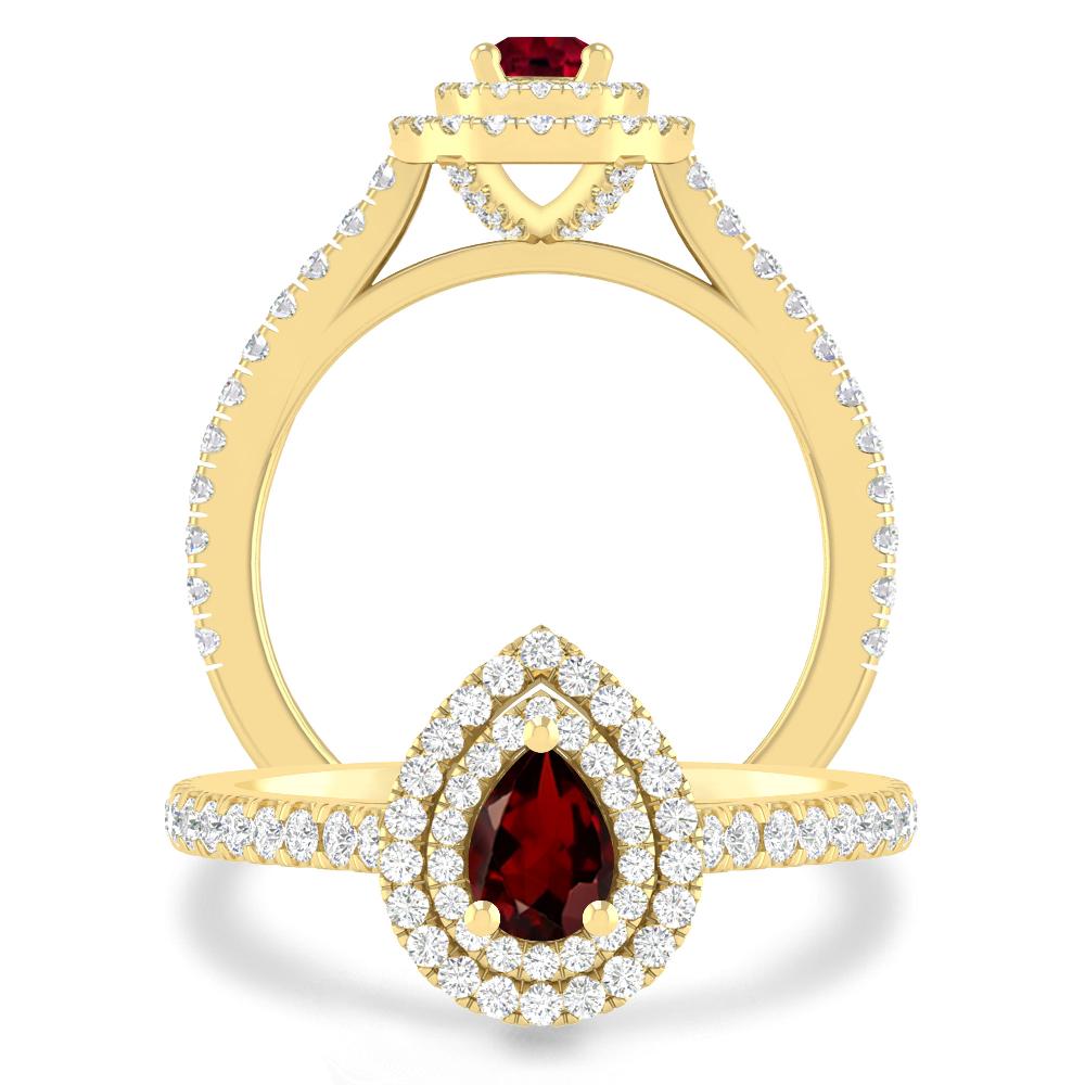 Yellow Gold - Garnet