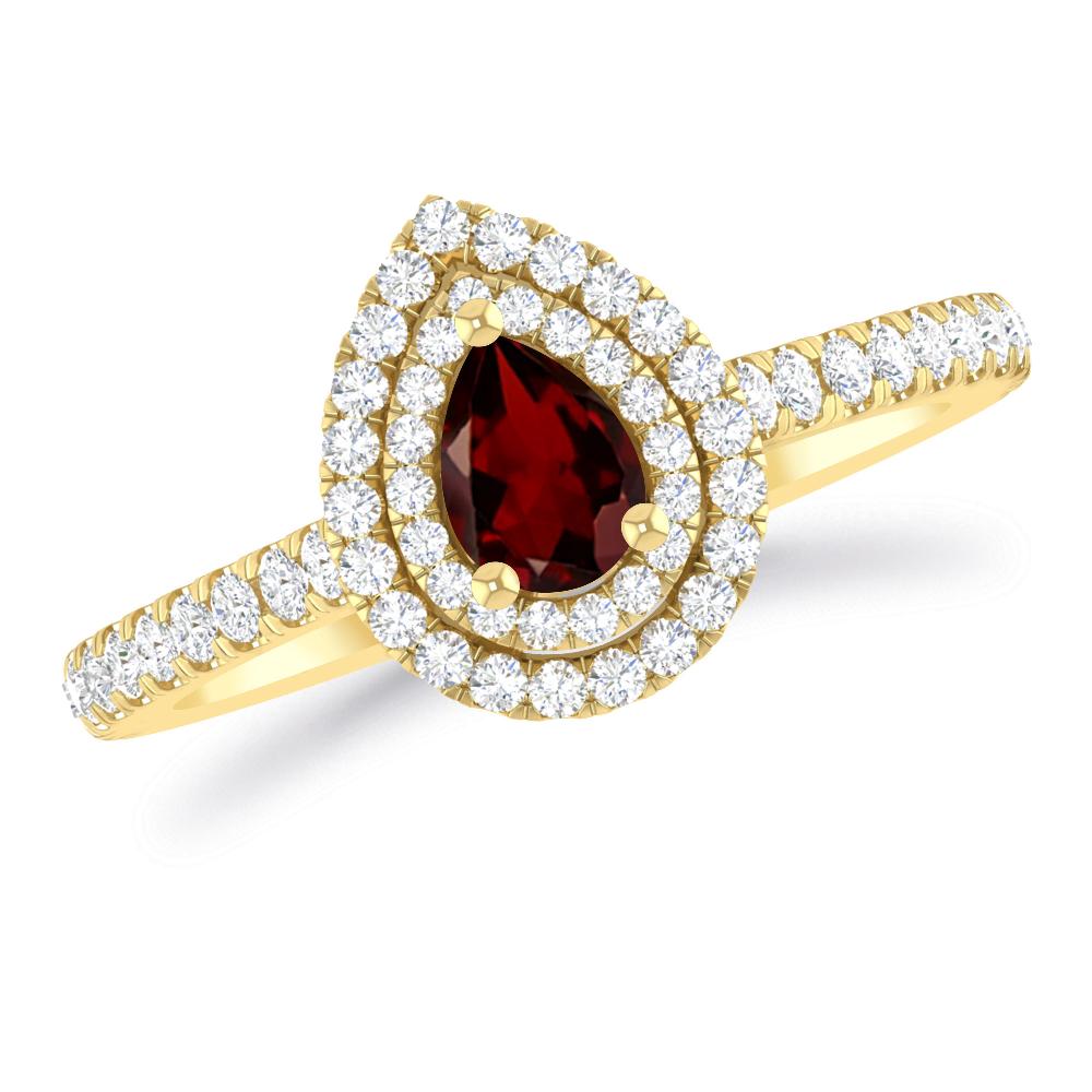 Yellow Gold - Garnet