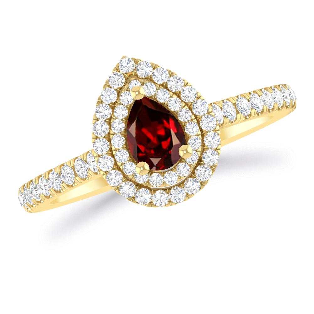 Yellow Gold - Garnet