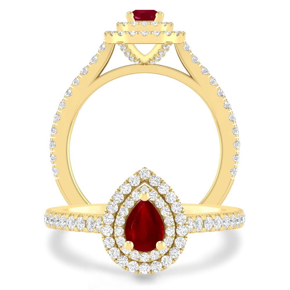 Yellow Gold - Ruby