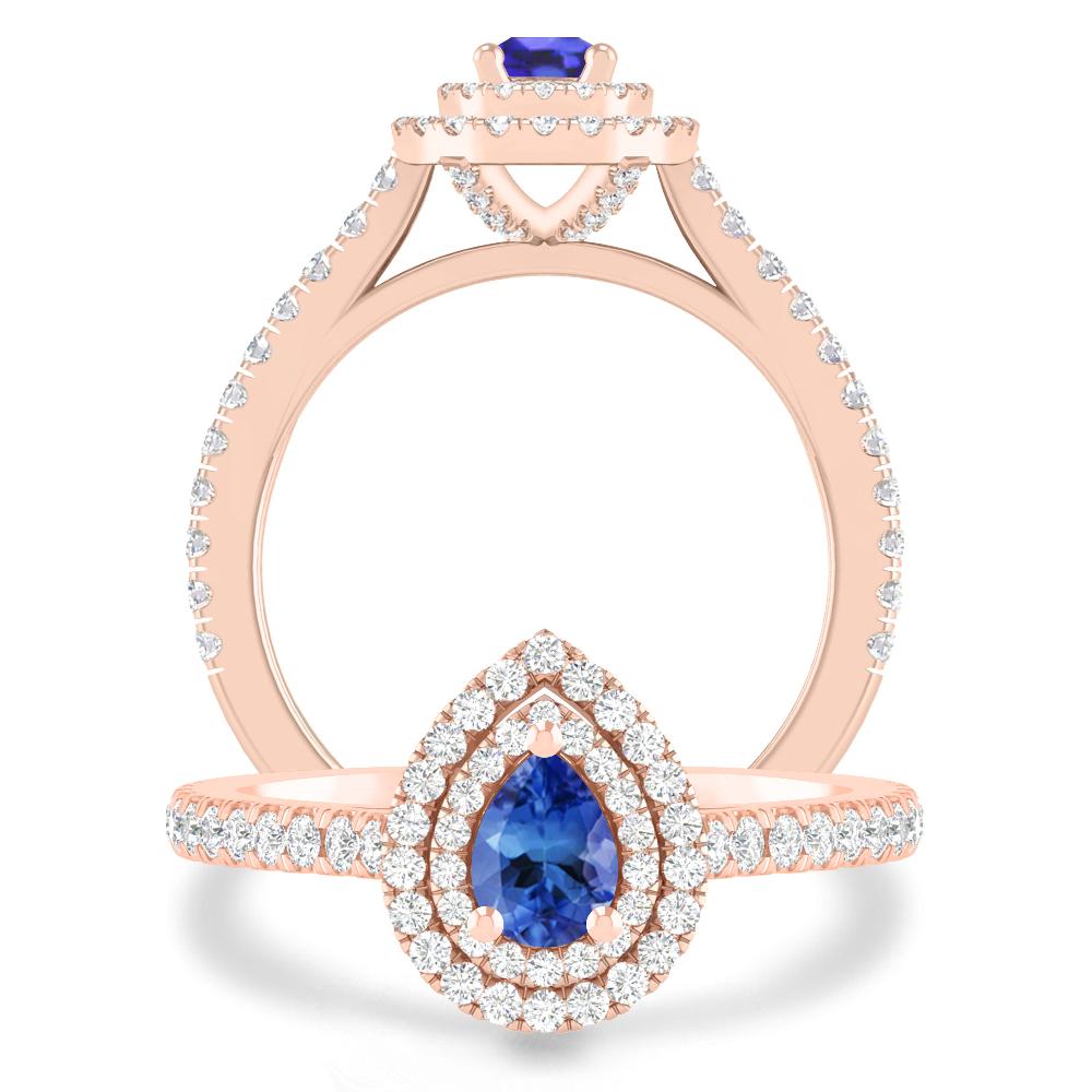 Rose Gold - Tanzanite