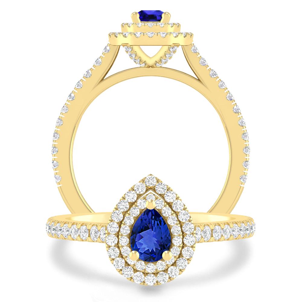 Yellow Gold - Tanzanite