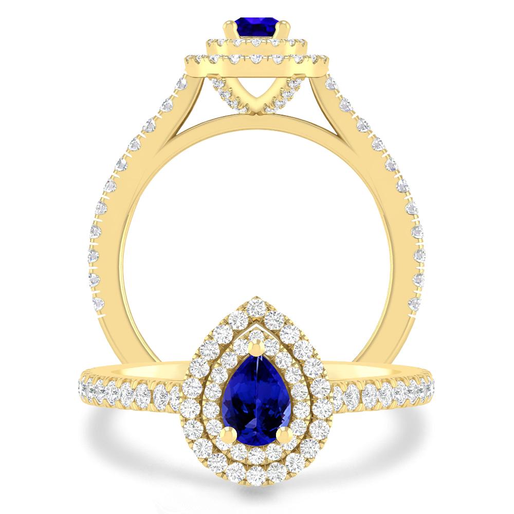 Yellow Gold - Tanzanite