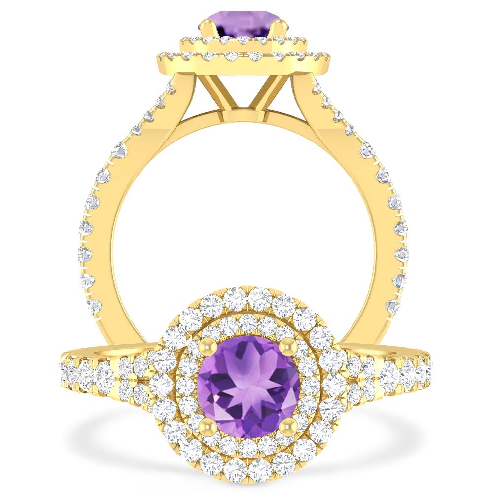 Yellow Gold - Amethyst