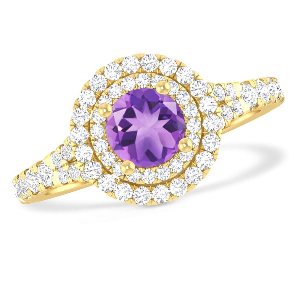 Yellow Gold - Amethyst