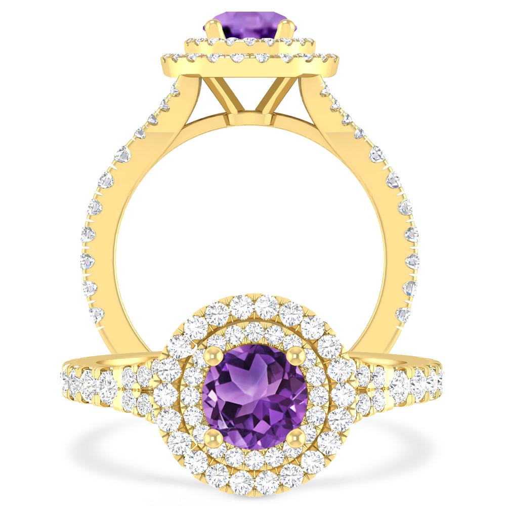 Yellow Gold - Amethyst