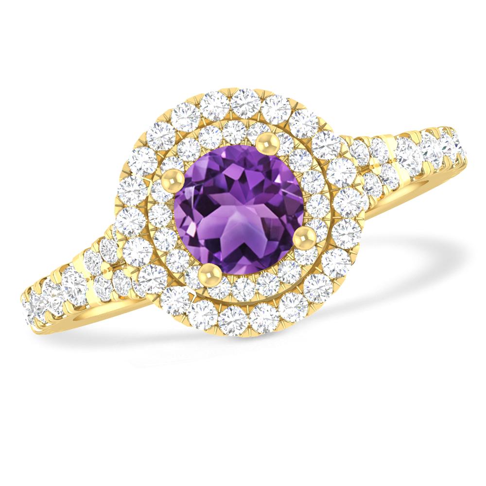 Yellow Gold - Amethyst