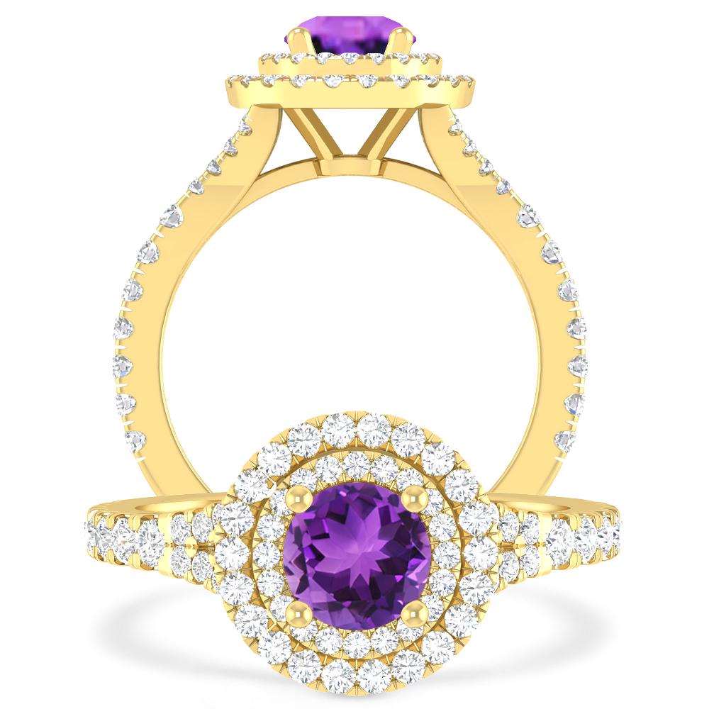 Yellow Gold - Amethyst