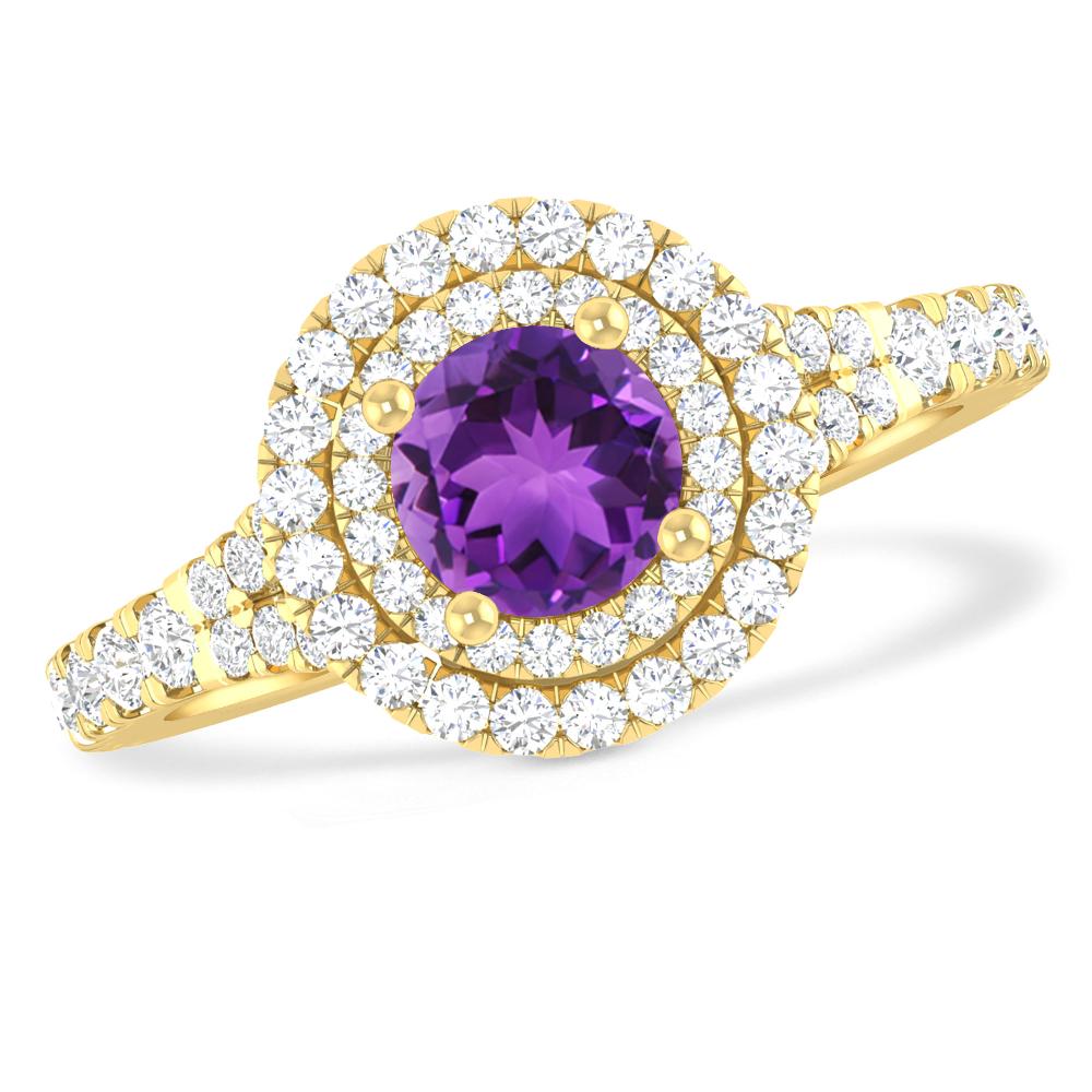 Yellow Gold - Amethyst