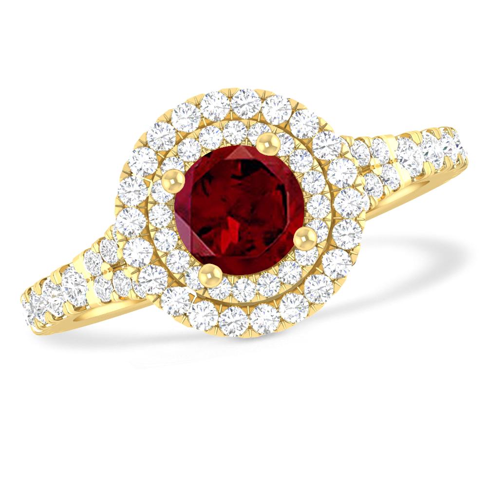 Yellow Gold - Garnet