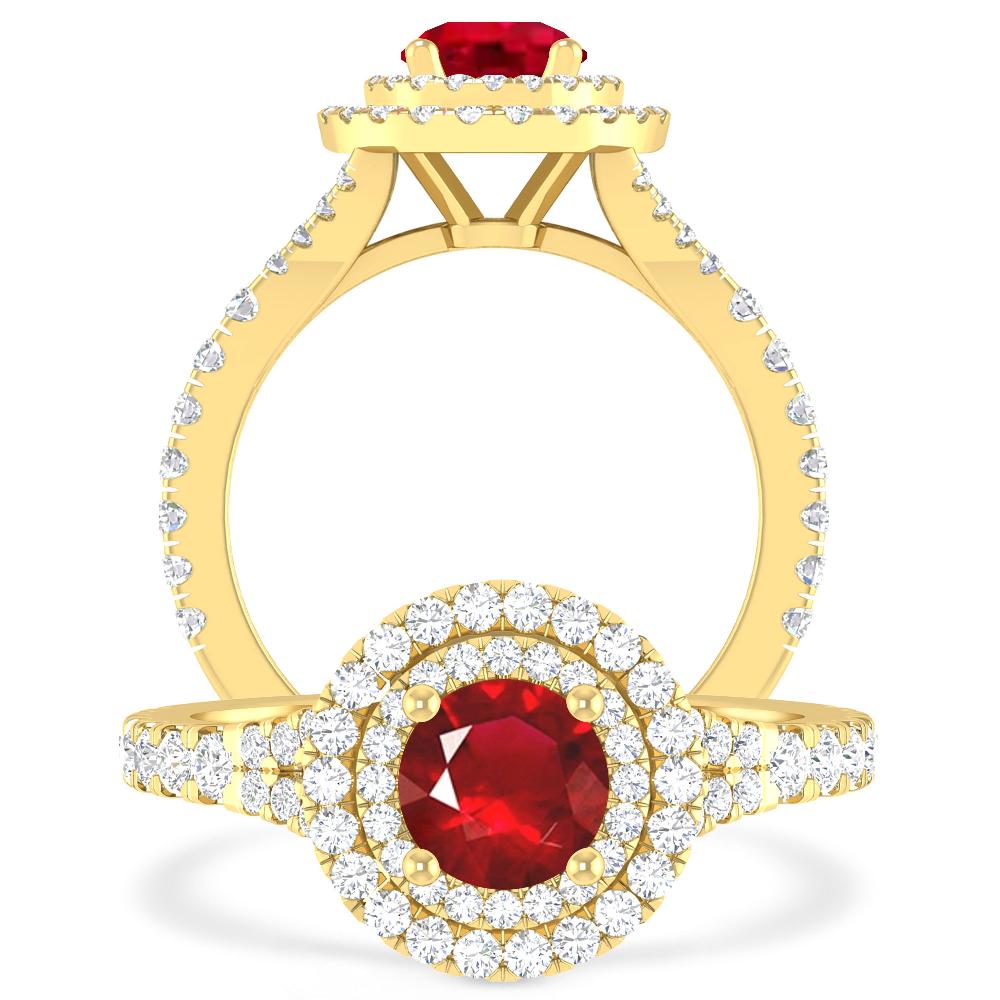 Yellow Gold - Ruby