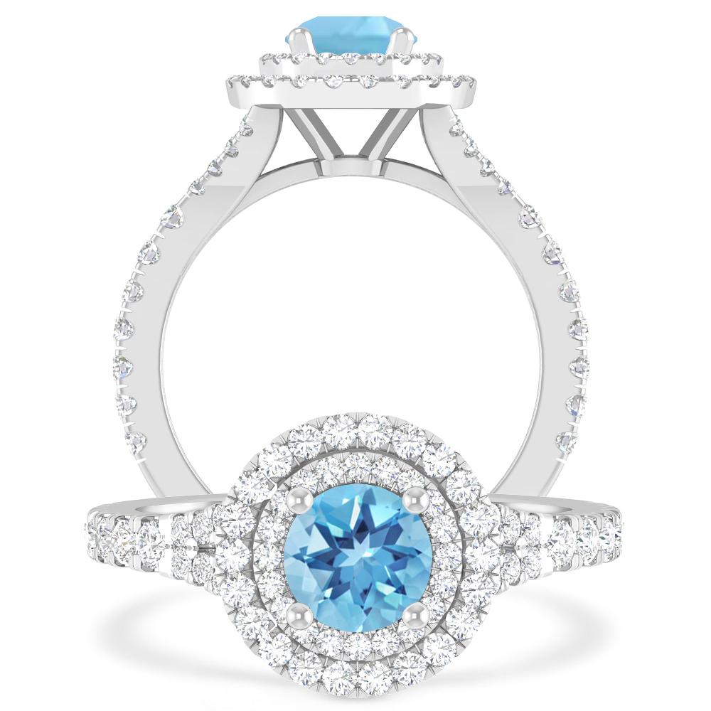 White Gold - Blue Topaz