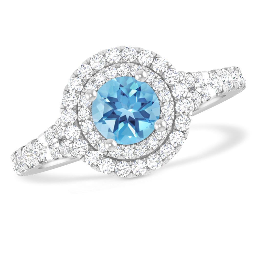 White Gold - Blue Topaz