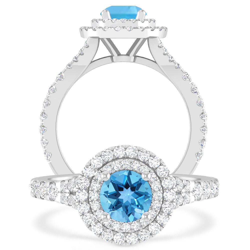 White Gold - Blue Topaz