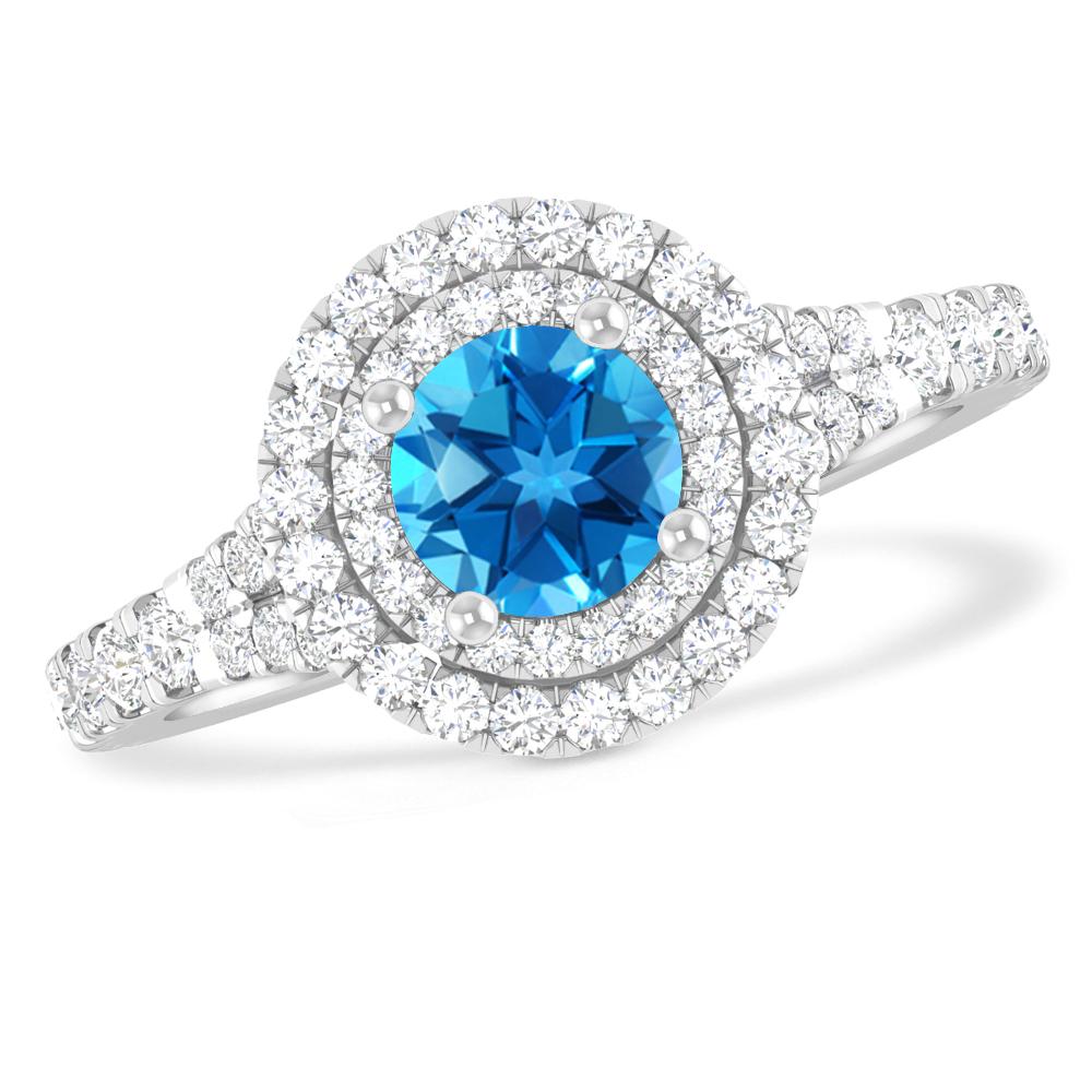 White Gold - Blue Topaz