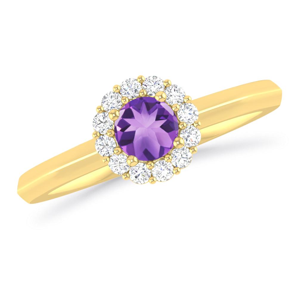 Yellow Gold - Amethyst