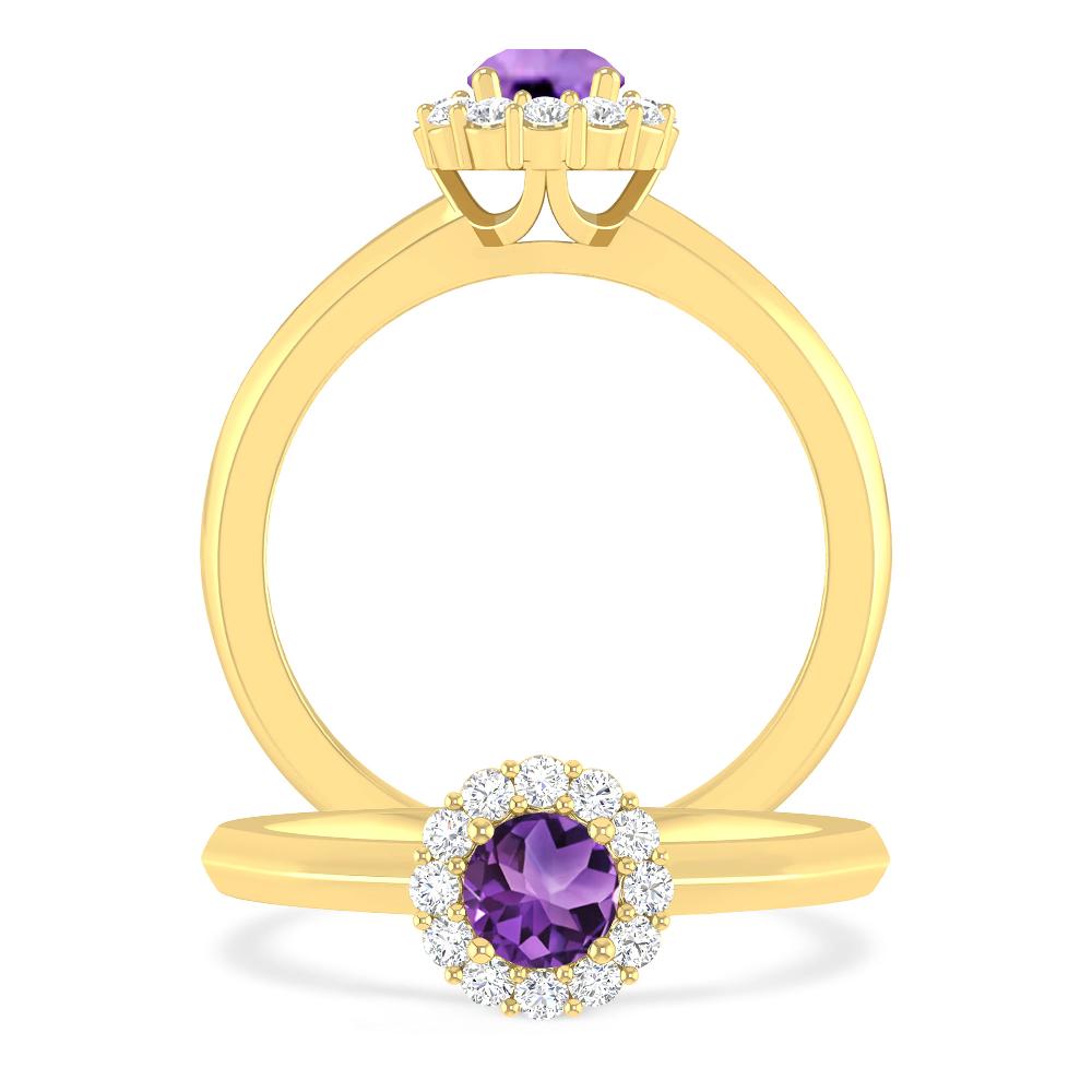 Yellow Gold - Amethyst