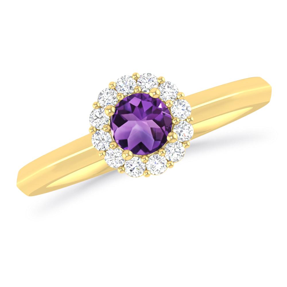 Yellow Gold - Amethyst