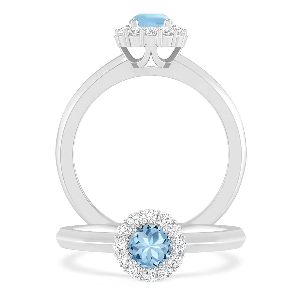 White Gold - Aquamarine