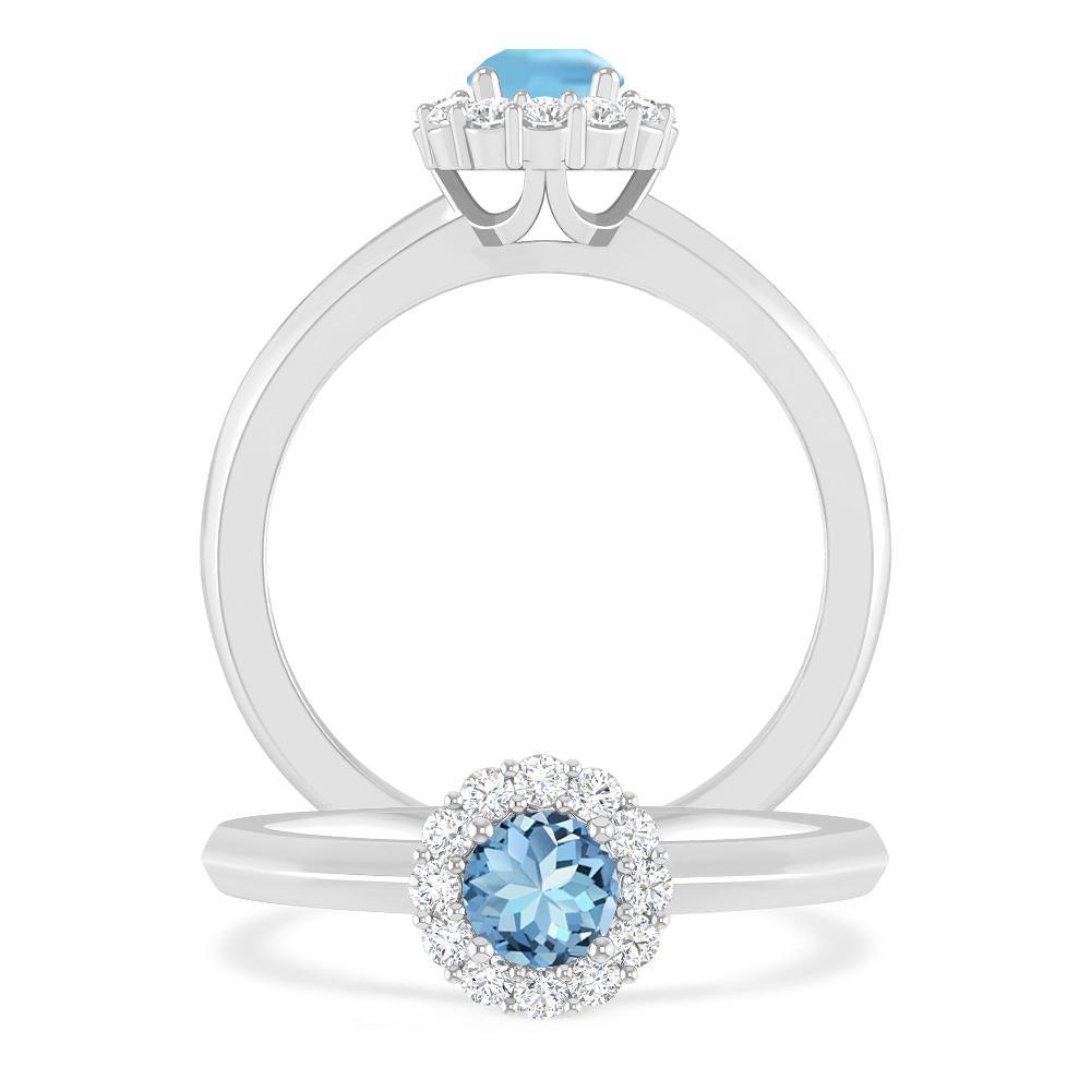 White Gold - Aquamarine