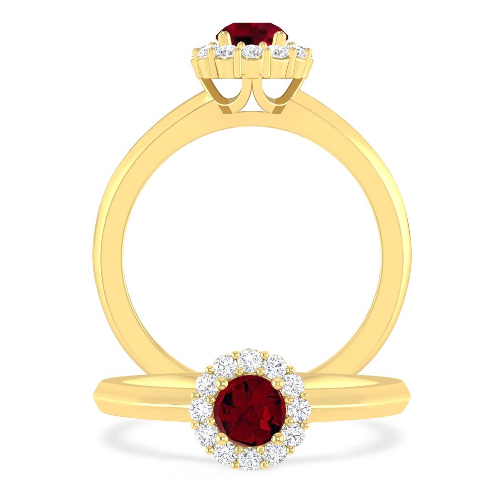 Yellow Gold - Garnet