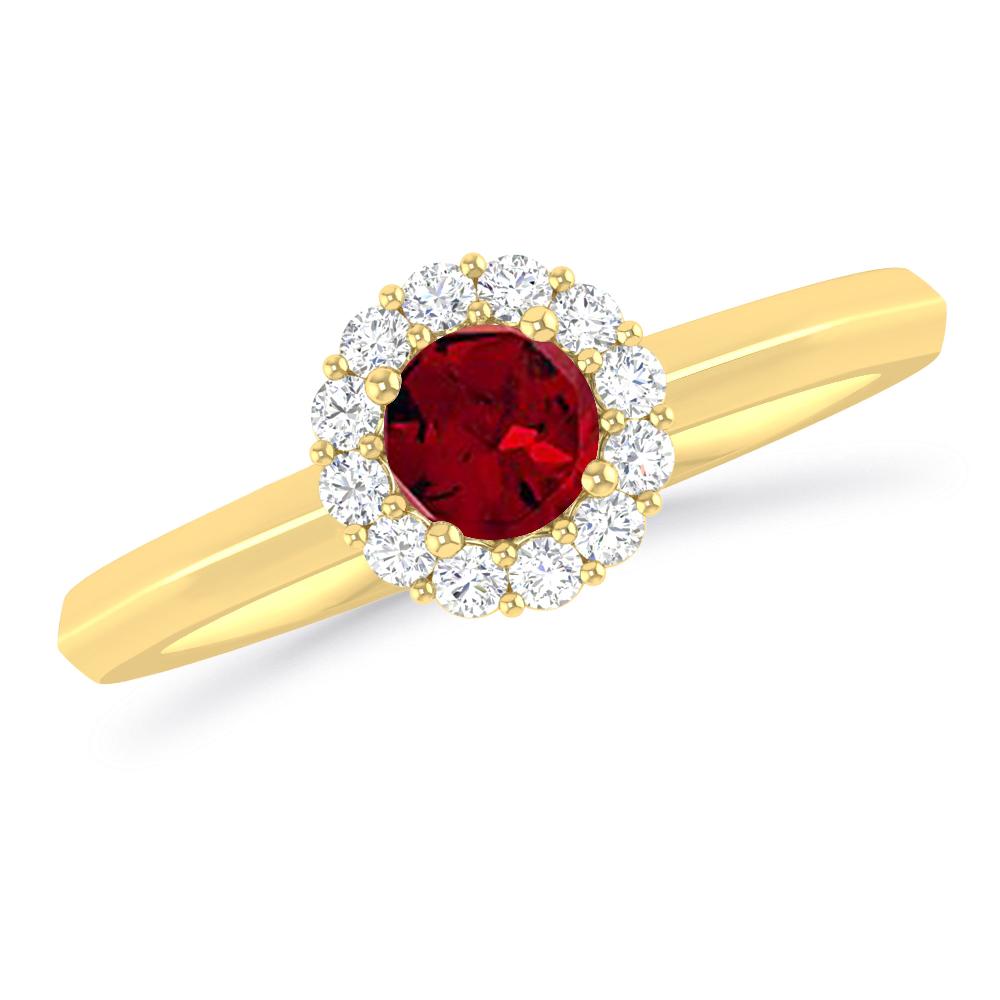 Yellow Gold - Garnet