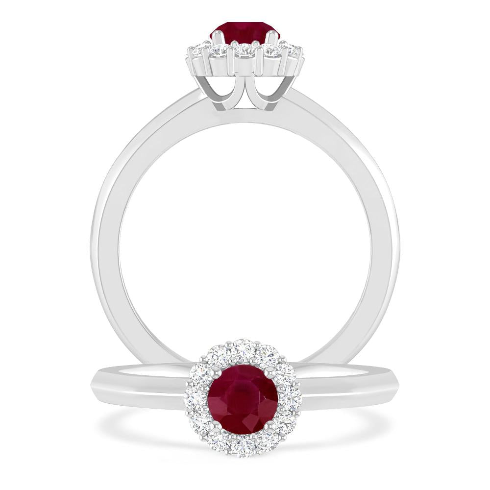 White Gold - Ruby