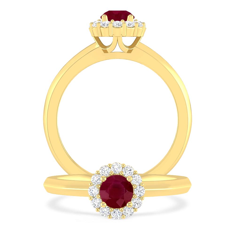 Yellow Gold - Ruby