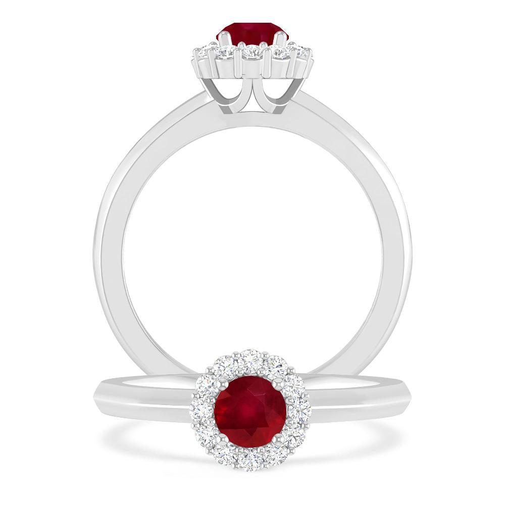 White Gold - Ruby